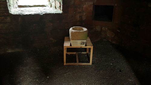 Close-up of abandoned building