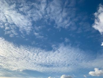 Low angle view of clouds in sky