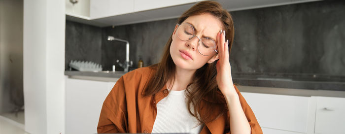 Young woman looking away