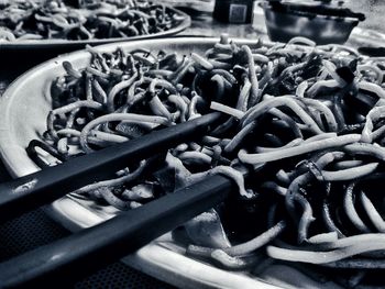 Close-up of metallic object