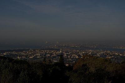 High angle view of city