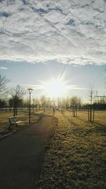 Scenic view of landscape against sky during sunset