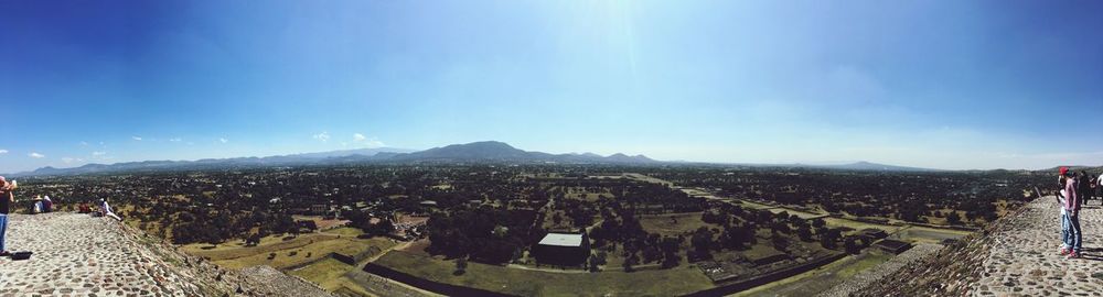 Panoramic view of cityscape against sky