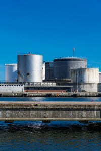 Industrial area on aarhus harbor