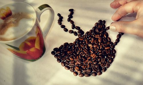 Close-up of cropped hand holding cup