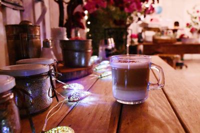 Close-up of coffee on table