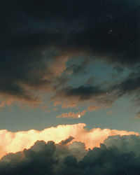 Low angle view of sky at night