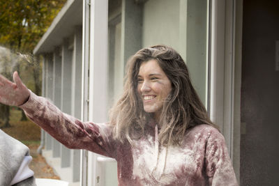 Close-up of a smiling young man