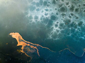 High angle view of sea against sky