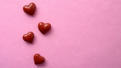 High angle view of heart shape