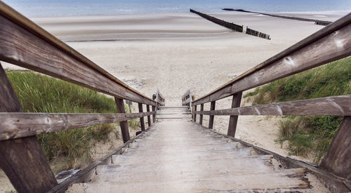 Wooden pier on river