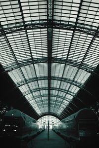 Low angle view of railroad station