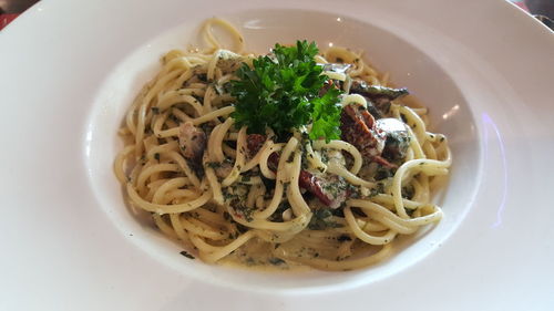 Close-up of served food