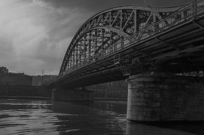 Low angle view of bridge over river