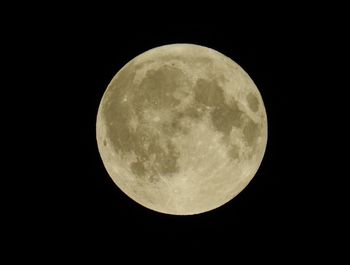 Low angle view of moon in sky