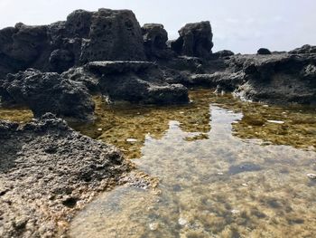 Rock formations in water