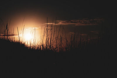 Scenic view of sunset over sea