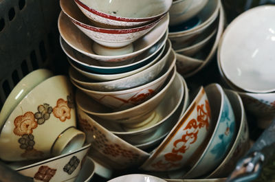 High angle view of spices on table
