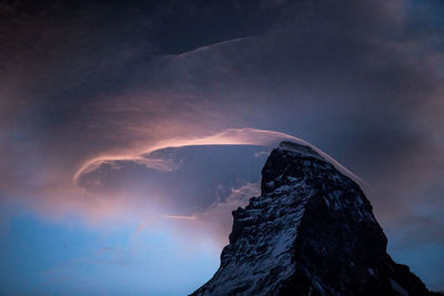 Low angle view of mountain against sky