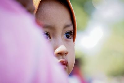 Close-up portrait of teenage girl