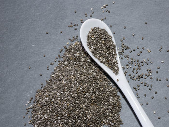 High angle view of bread on sand