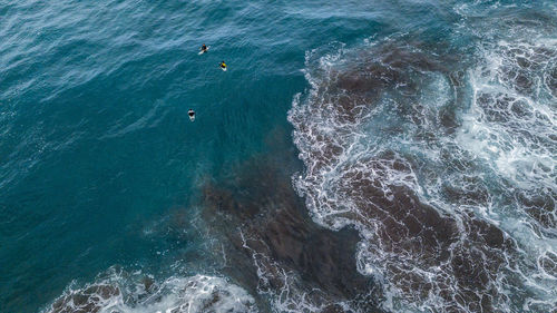 High angle view of sea