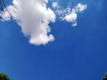 Low angle view of blue sky