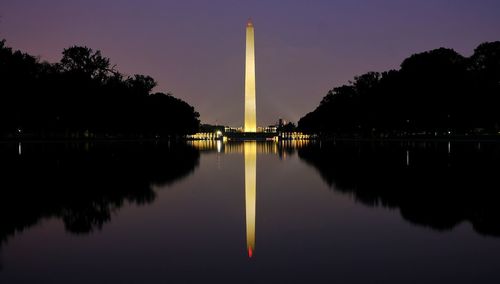 Reflection of trees in a lake