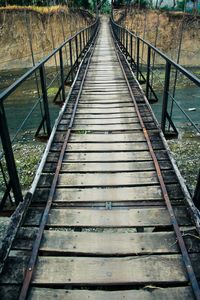 Footbridge on railway bridge