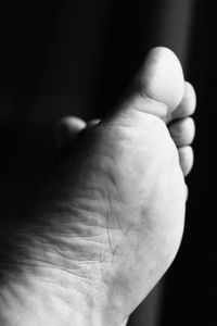 Close-up of human feet