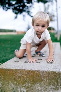 Portrait of cute boy