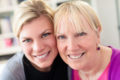 Close-up portrait of smiling woman