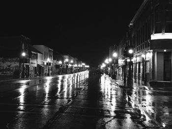 Illuminated city at night