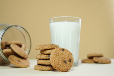 Close-up of cookies on table