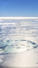 Aerial view of landscape against sky