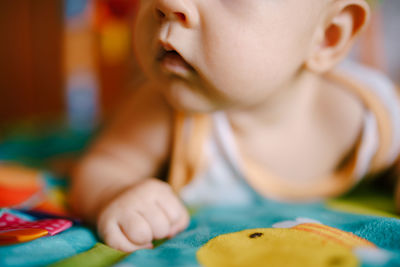 Close-up of cute baby boy