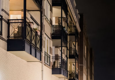 Low angle view of residential building against sky