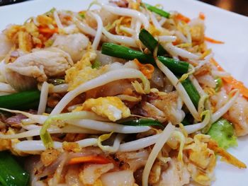 Close-up of meal served in plate