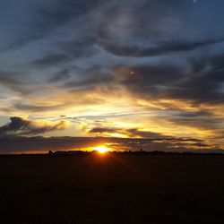 Sunset over landscape