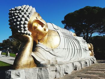 Low angle view of statue