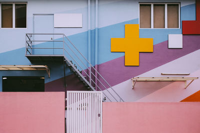 A playful and colorful paintwork at a kindergarten