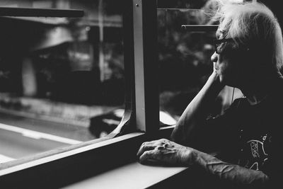 Woman sitting on bench