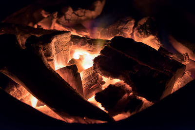 Close-up of bonfire