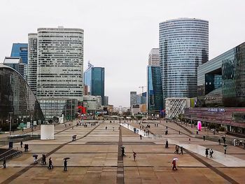 View of skyscrapers in city