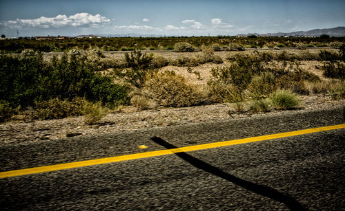 Road passing through landscape