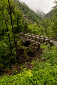 View of bridge over mountain