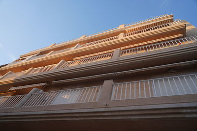 Low angle view of building against clear sky