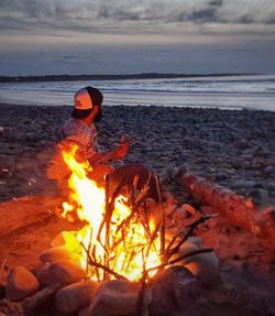 Bonfire on beach