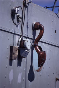 Close-up of rusty metal door