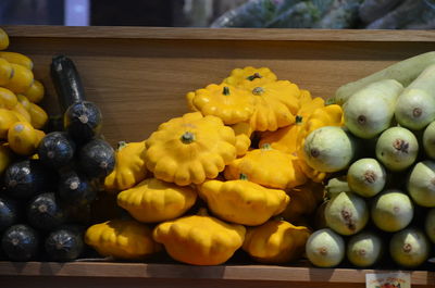 Close-up of fruits for sale at market stall